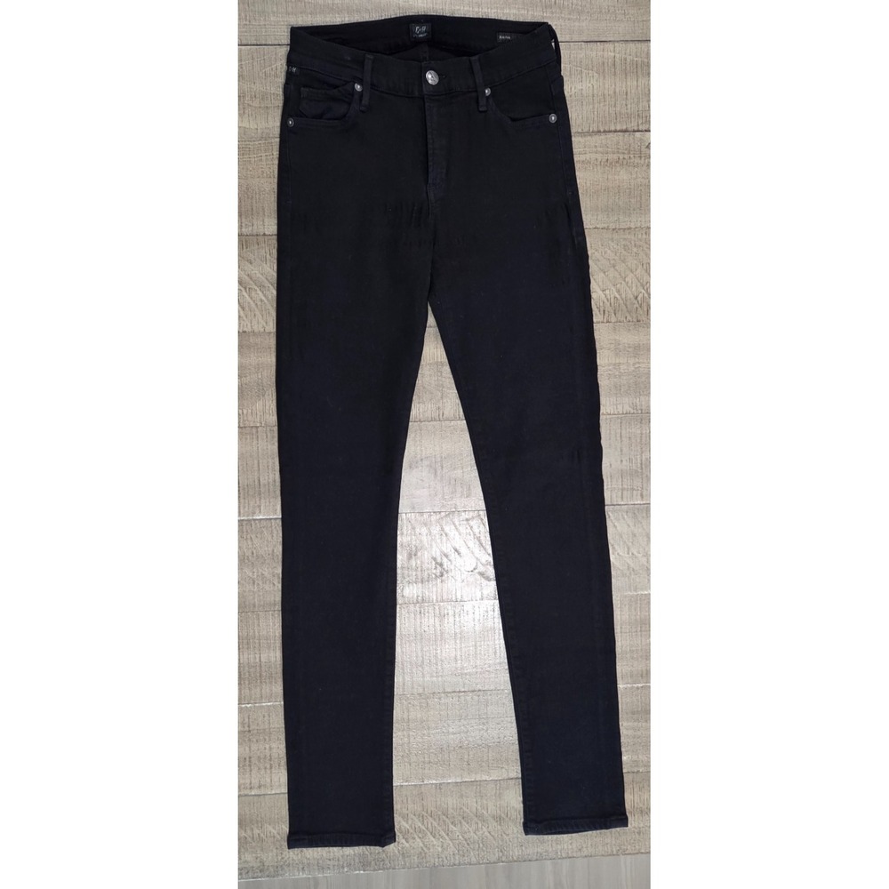 CITIZENS OF HUMANITY Avedon Slick Skinny Leg Black Jeans, Size 28 Stretch